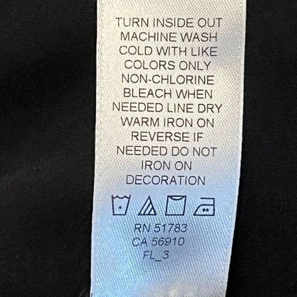 Maurices Black Sheer Beaded And Lace Back Zip Sleeveless Blouse Size Med - Picture 7 of 7